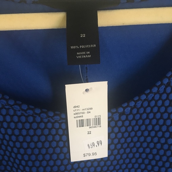 Lane Bryant Black & Blue sleeveless dress - Picture 2 of 4